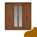 Ver imagem 4 de Guarda Roupa Casal 6 Portas Lugano com Espelho Marrom/Carvalho