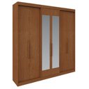 Ver imagem 2 de Guarda Roupa Casal 6 Portas Lugano com Espelho Marrom/Carvalho