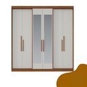 Ver imagem 3 de Guarda Roupa Casal 6 Portas Lugano com Espelho Branco/Carvalho/Off White