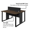 Ver imagem 7 de Plataforma Dupla 1,20 m X 1,20 m com Divisória e Caixas de Tomadas Pés Metal F5 Office Cor:Málaga