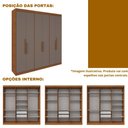 Ver mais imagens de Guarda-roupa Casal 6 Portas Lugano com Espelho