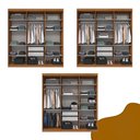 Ver imagem 5 de Guarda-roupa Casal 6 Portas Lugano com Espelho