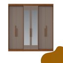 Ver imagem 3 de Guarda-Roupa Casal 6 Portas Lugano com Espelho Cinza/Carvalho/Fendi