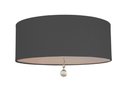 Ver imagem 1 de Luminária Plafon com Cristal Cúpula Preto 50x15 3E27