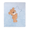Ver imagem 1 de Manta Bebe Microfibra Soft Baby Bordada 85 Cm X 1,00 M:urso Estrela Azul