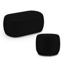 Ver mais imagens de Conjunto 02 Puffs Decorativos Orgânicos Molly Couríssimo Preto - Desk Design Cor Preto
