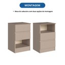 Ver imagem 6 de Mesa Cabeceira 2 Gavetas Aurora Marrom