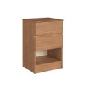 Ver imagem 4 de Mesa Cabeceira 2 Gavetas Aurora 65,5cm x 42,5cm x 38,8cm Marrom