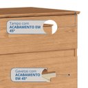 Ver mais imagens de Mesa Cabeceira 2 Gavetas Aurora 65,5cm X 42,5cm X 38,8cm