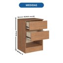 Ver imagem 5 de Mesa Cabeceira 2 Gavetas Aurora 65,5cm x 42,5cm x 38,8cm Marrom