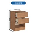 Ver imagem 5 de Mesa Cabeceira 2 Gavetas Aurora 65,5cm X 42,5cm X 38,8cm