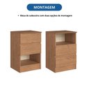 Ver imagem 6 de Mesa Cabeceira 2 Gavetas Aurora 65,5cm x 42,5cm x 38,8cm Marrom