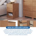 Ver imagem 7 de Mesa Cabeceira 2 Gavetas Aurora 65,5cm X 42,5cm X 38,8cm