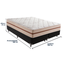 Ver imagem 3 de Cama Box Preto e Colchão Classic 26 Cm Molas Ensacadas Queen Anjos