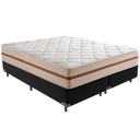 Ver imagem 1 de Cama Box Preto e Colchão Classic 26 Cm Molas Ensacadas Queen Anjos