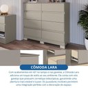 Ver imagem 6 de Cômoda para Quarto 8 Gavetas Lara Cinza/Níquel