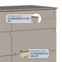 Ver imagem 3 de Cômoda para Quarto 8 Gavetas Lara Cinza/Níquel