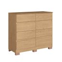 Ver imagem 3 de Cômoda 8 Gavetas Lara 108cm x 97cm x 45,3cm Marrom/Angelin