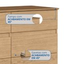 Ver mais imagens de Cômoda 8 Gavetas Lara 108cm X 97cm X 45,3cm