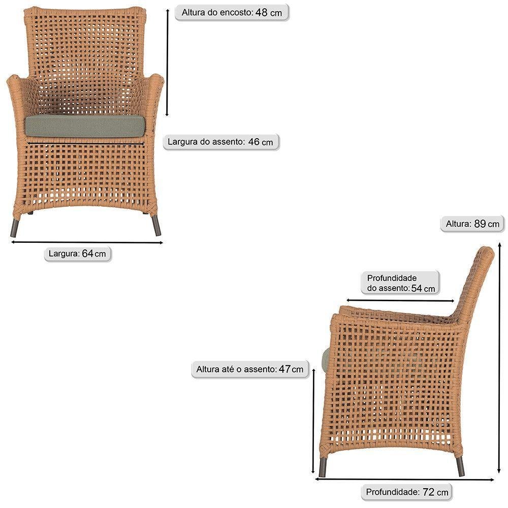 Poltronas Igapó Alumínio Pintura Marrom Corda Náutica E8 Terra Cota - 6