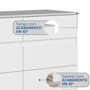 Ver imagem 3 de Cômoda para Quarto 8 Gavetas Lara Branco