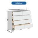 Ver imagem 5 de Cômoda para Quarto 8 Gavetas Lara Branco
