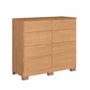 Ver imagem 3 de Cômoda 8 Gavetas Lara 108cm x 97cm x 45,3cm Marrom/Cedro