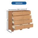 Ver imagem 5 de Cômoda 8 Gavetas Lara 108cm X 97cm X 45,3cm