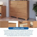 Ver imagem 6 de Cômoda 8 Gavetas Lara 108cm x 97cm x 45,3cm Marrom/Cedro