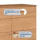 Ver mais imagens de Cômoda 8 Gavetas Lara 108cm x 97cm x 45,3cm Marrom/Cedro