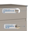 Ver imagem 3 de Cômoda 4 Gavetas Maia 71,5cm x 97cm x 45,3cm Cinza/Níquel