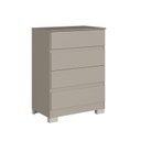 Ver mais imagens de Cômoda 4 Gavetas Maia 71,5cm x 97cm x 45,3cm Cinza/Níquel