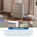 Ver imagem 6 de Cômoda 4 Gavetas Maia 71,5cm x 97cm x 45,3cm Cinza/Níquel
