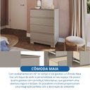 Ver imagem 6 de Cômoda 4 Gavetas Maia 71,5cm x 97cm x 45,3cm Cinza/Níquel