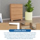 Ver imagem 6 de Cômoda 4 Gavetas Maia 97cm x 71,5cm x 45,3cm Marrom/Angelin