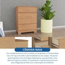 Ver imagem 6 de Cômoda 4 Gavetas Maia 97cm x 71,5cm x 45,3cm Marrom/Angelin