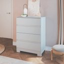Ver imagem 1 de Cômoda 4 Gavetas Maia 97cm 71,5cm x 45,3cm Branco