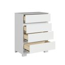 Ver imagem 4 de Cômoda 4 Gavetas Maia 97cm 71,5cm x 45,3cm Branco