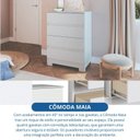 Ver imagem 6 de Cômoda 4 Gavetas Maia 97cm 71,5cm x 45,3cm Branco