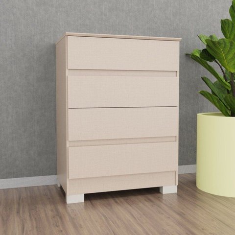Cômoda 4 Gavetas Maia 97cm x 71,5cm x 45,3cm Bege/Duna