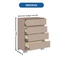 Ver imagem 5 de Cômoda 4 Gavetas Maia 97cm x 71,5cm x 45,3cm Bege/Duna