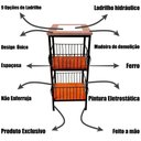 Ver imagem 3 de Fruteira de Ferro e Madeira Ladrilho Hidráulico Artesanal Ladrilho S03