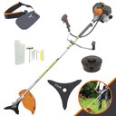 Ver imagem 1 de Roçadeira Lateral Á Gasolina Tekna Rl520-p Plus 2t 52cc 2hp Faca 3 Pontas e Cabeçote Nylon