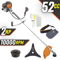 Roçadeira Lateral Á Gasolina Tekna Rl520-p Plus 2t 52cc 2hp Faca 3 Pontas e Cabeçote Nylon - 2