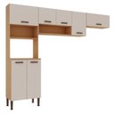 Ver imagem 2 de Cozinha Modulada 3 Peças 100% MDF Bege/Freijo/White