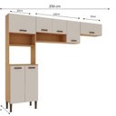 Ver imagem 4 de Cozinha Modulada 3 Peças 100% MDF Bege/Freijo/White