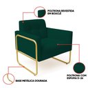 Ver imagem 3 de Poltrona Sala Industrial Alta Tubo Dourado Elisa Bouclê D03 - D’Rossi