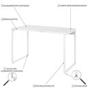 Ver imagem 3 de Mesa Kuadra Office 120x60x75cm Snow/est.branca