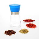 Ver imagem 2 de Moedor de Pimenta e Sal Manual Portátil 160ml Vidro Plástico FRG0375 Azul Frigopro