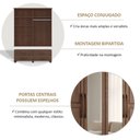 Ver imagem 6 de Guarda-Roupa Bipartido 4 Portas 4 Gavetas 100% Madeira Maciça Linha Ouro